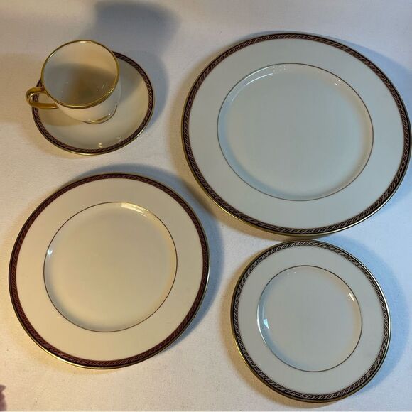 Lenox presidential collection Monroe place setting 5 pieces fine China dishes - Picture 2 of 7